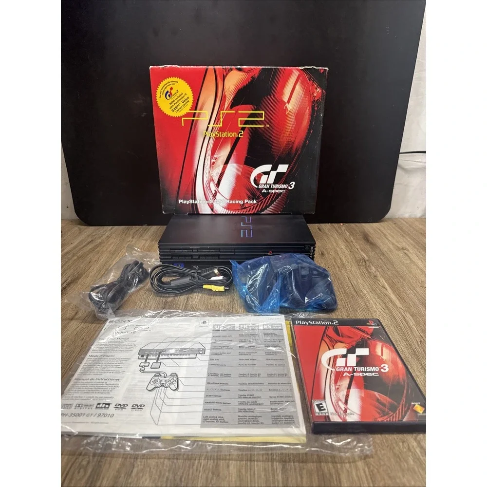 Sony PlayStation 2 Gran Turismo 3 Console Bundle CIB Complete WOW Look/Read